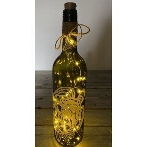 Lighted Sea Turtle Wine Bottle Fairy Nightlight Home Decor Nautical